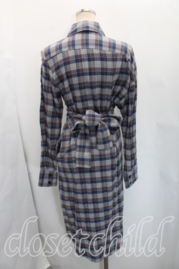 画像2: ANGLOMANIA 中古 / ロゴptタータンチェックワンピース 38（M相当） 灰  H-26-02-15-040-bl-OD-ZH (2)