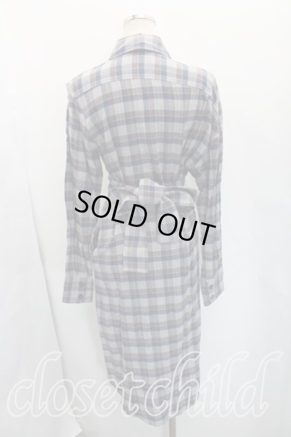 画像2: ANGLOMANIA 中古 / ロゴptタータンチェックワンピース 38（M相当） 灰  H-26-02-15-040-bl-OD-ZH (2)