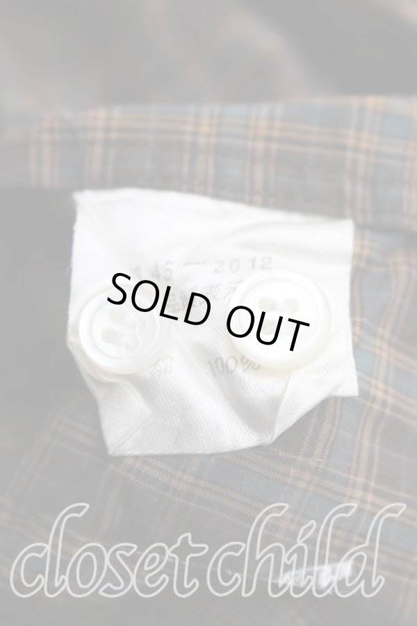 画像4: ヴィヴィアンウエストウッド MAN 中古 / チェックアシメシャツ 44（メンズS相当） 茶  H-26-02-15-041-bl-OD-ZH (4)