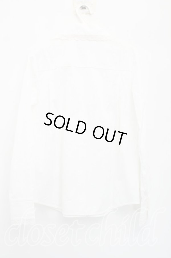 画像2: ヴィヴィアンウエストウッド 中古 / レースカラーシャツ 02（9号相当） 白  H-26-02-15-042-bl-OD-ZH (2)