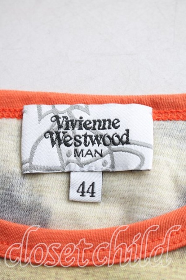 画像3: ヴィヴィアンウエストウッド 中古 / LET IT ROCKレオパードTシャツ 44（メンズS相当） 黄色  H-26-02-15-052-ts-OD-ZH (3)