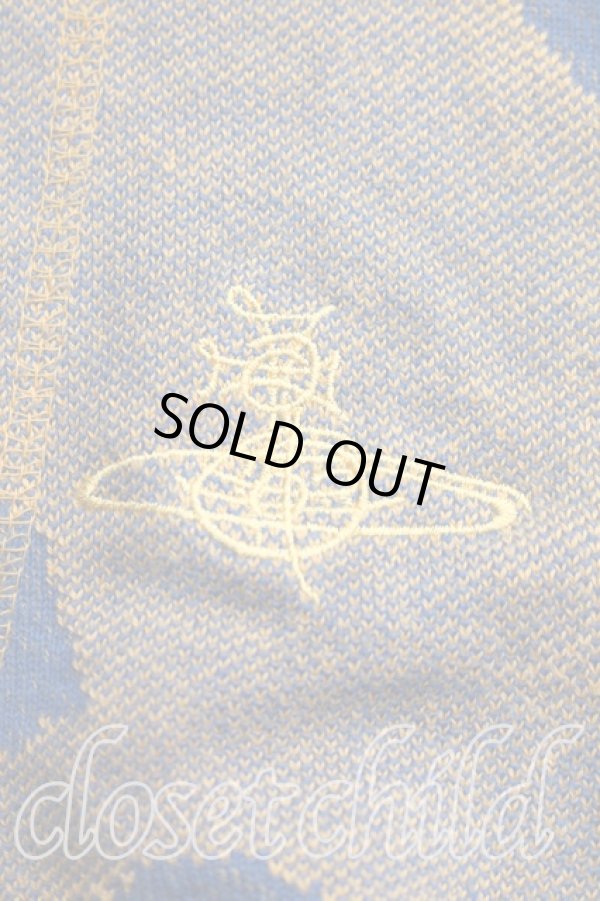 画像7: ヴィヴィアンウエストウッド MAN 中古 / グラフティオーブ総柄ポロ 44（メンズS相当） 青  H-26-02-15-054-to-OD-ZH (7)