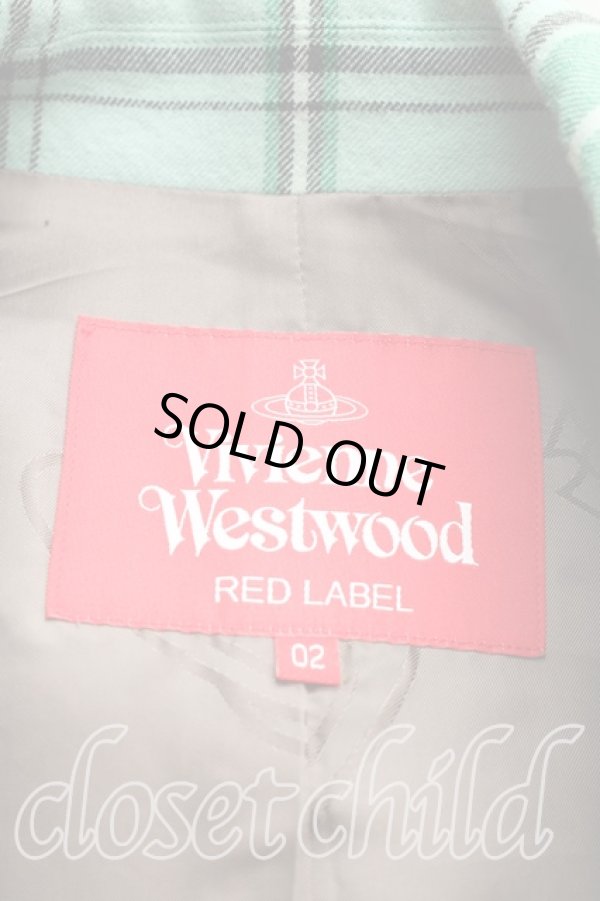 画像3: ヴィヴィアンウエストウッド 中古 / タータンチェックジャケット 02（9号相当) 緑  H-26-02-15-006-jc-OD-ZH (3)