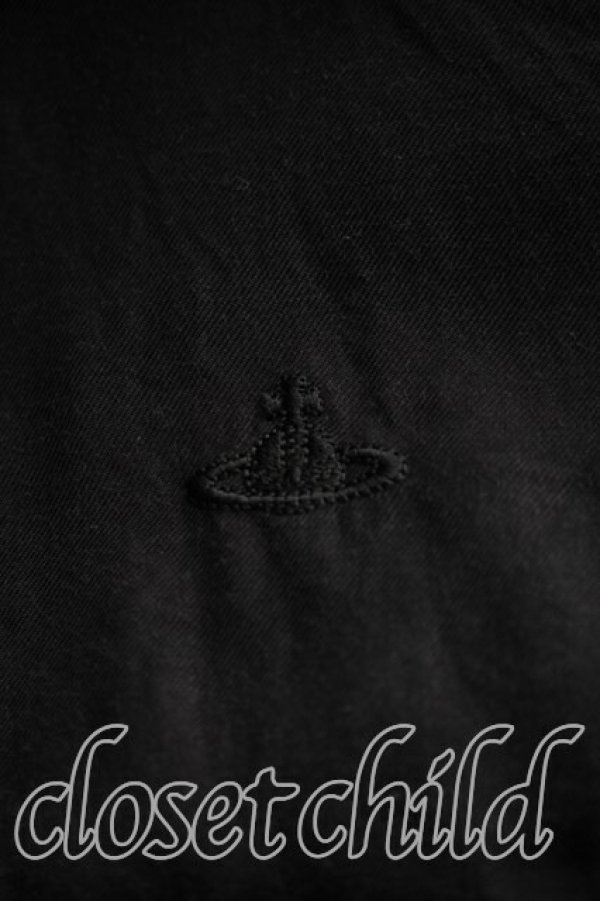 画像6: ヴィヴィアンウエストウッド 中古 / 単色オーブ刺繍ドルマンカットソー 2（9号相当） 黒  H-26-02-15-060-to-OD-ZH (6)