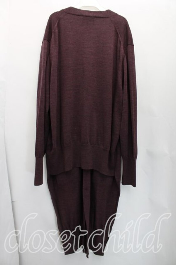 画像2: ヴィヴィアンウエストウッド 中古 / オーブ刺繍ロングカーディガン 50（メンズXL相当） ボルドー  H-26-02-15-063-to-OD-ZH (2)