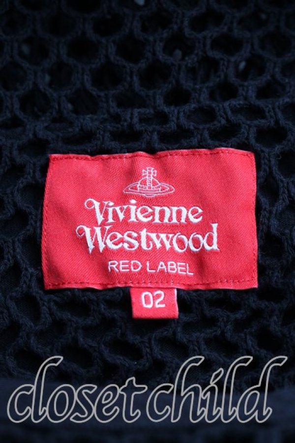 画像3: ヴィヴィアンウエストウッド 中古 / ラインオーブ刺繍メッシュカットソー 02（9号相当） 黒  H-26-02-15-064-to-OD-ZH (3)