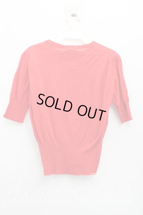 画像2: ヴィヴィアンウエストウッド 中古 / カラーオーブ刺繍サマーニット S 赤  H-26-02-15-067-to-OD-ZH (2)