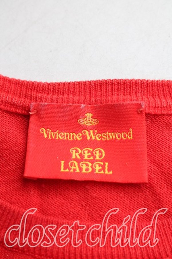 画像3: ヴィヴィアンウエストウッド 中古 / カラーオーブ刺繍サマーニット S 赤  H-26-02-15-067-to-OD-ZH (3)