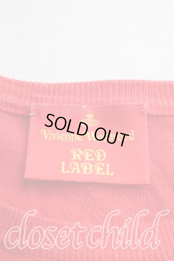 画像3: ヴィヴィアンウエストウッド 中古 / カラーオーブ刺繍サマーニット S 赤  H-26-02-15-067-to-OD-ZH (3)