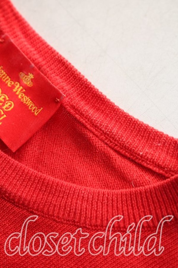 画像5: ヴィヴィアンウエストウッド 中古 / カラーオーブ刺繍サマーニット S 赤  H-26-02-15-067-to-OD-ZH (5)