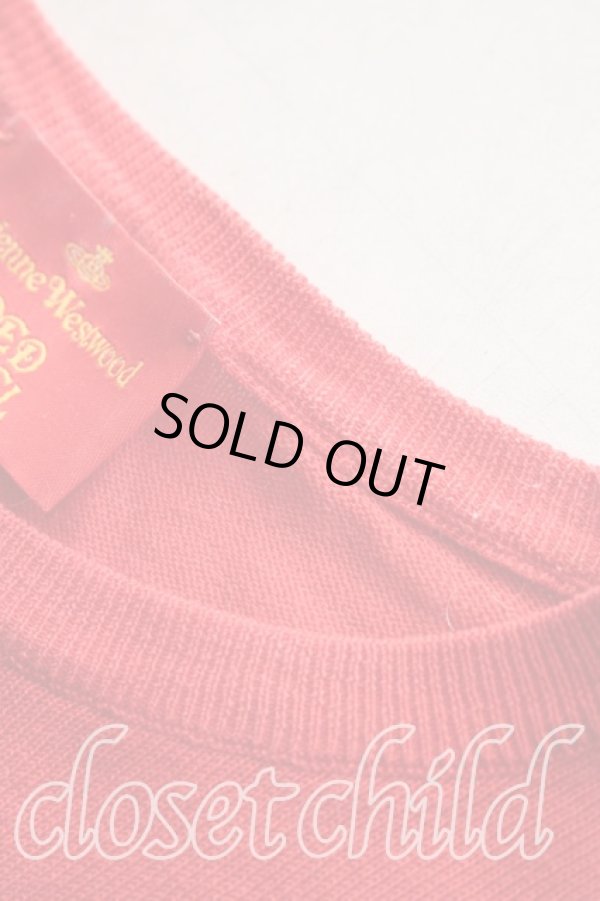 画像5: ヴィヴィアンウエストウッド 中古 / カラーオーブ刺繍サマーニット S 赤  H-26-02-15-067-to-OD-ZH (5)