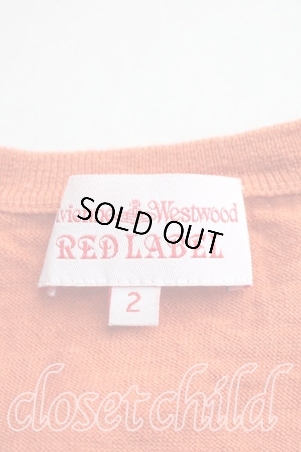 画像3: ヴィヴィアンウエストウッド 中古 / 単色オーブ刺繍ロングニット 2（9号相当） オレンジ  H-26-02-15-069-to-OD-ZH (3)