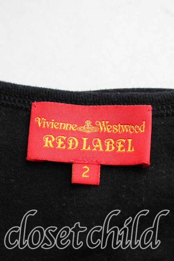 画像3: ヴィヴィアンウエストウッド 中古 / 単色オーブ刺繍カットソー 2（9号相当） 黒  H-26-02-15-070-to-OD-ZH (3)