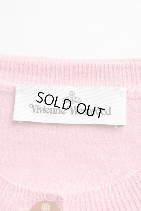 画像3: ヴィヴィアンウエストウッド 中古 / カラーオーブ刺繍カーディガン S ピンク  H-26-02-15-072-to-OD-ZH (3)