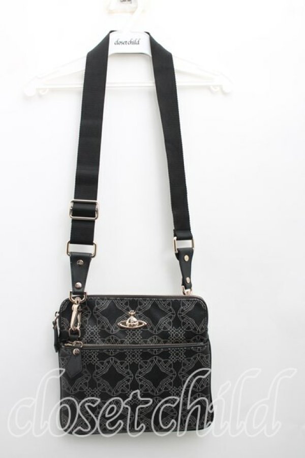 画像3: ヴィヴィアンウエストウッド 中古 / ロゴマニアショルダーバッグ  黒  H-26-02-15-074-ba-OD-ZH (3)