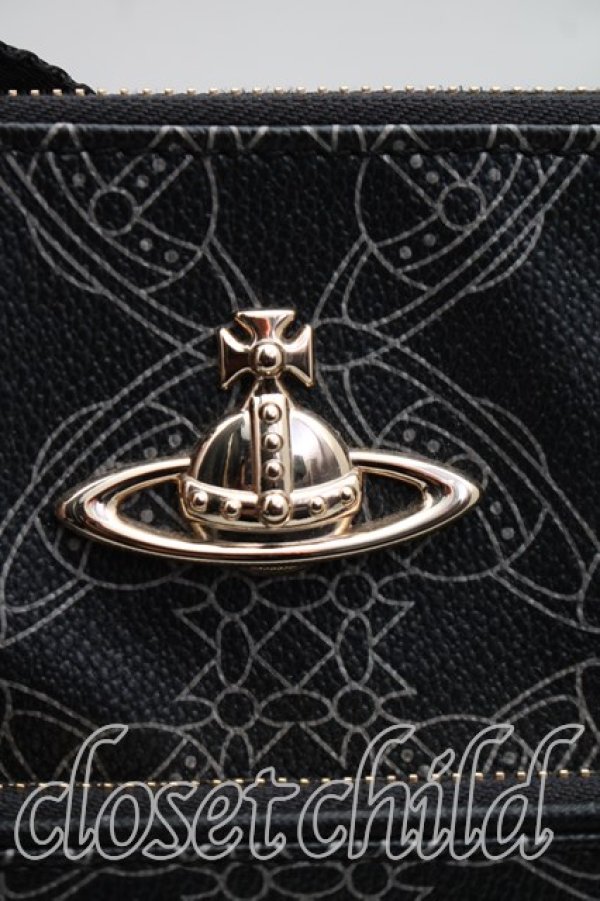 画像6: ヴィヴィアンウエストウッド 中古 / ロゴマニアショルダーバッグ  黒  H-26-02-15-074-ba-OD-ZH (6)