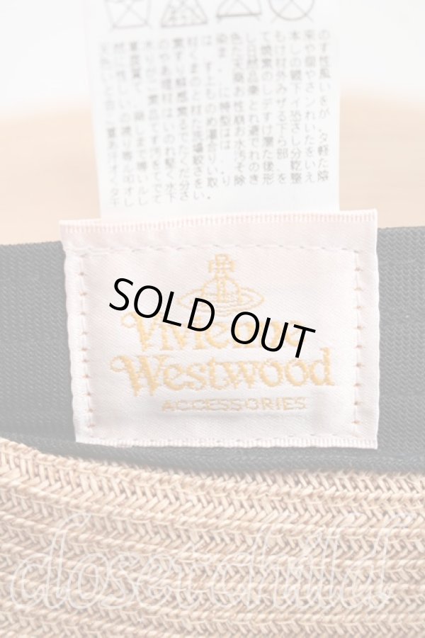 画像4: ヴィヴィアンウエストウッド 中古 / ブレードタータンリボンダウンハット  ナチュラル  H-26-02-15-087-ha-OD-ZH (4)