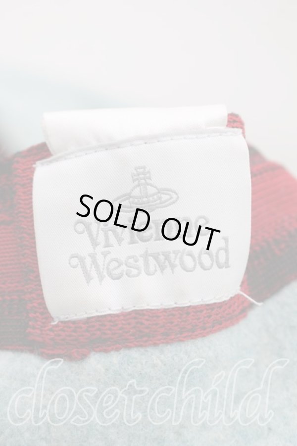 画像4: ヴィヴィアンウエストウッド 中古 / グラフティオーブ刺繍ベレー  青  H-26-02-15-090-ha-OD-ZH (4)