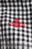 画像6: ヴィヴィアンウエストウッド 中古 / ギンガムブロッキングシャツワンピース 00（ワンサイズ） 黒ｘ茶  H-26-02-15-009-op-OD-ZH (6)