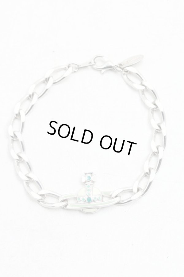 画像3: ヴィヴィアンウエストウッド 中古 / エナメルオーブブレスレット  シルバー  H-26-02-15-098-ac-OD-ZH (3)