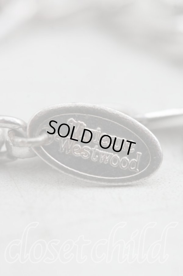 画像4: ヴィヴィアンウエストウッド 中古 / エナメルオーブブレスレット  シルバー  H-26-02-15-098-ac-OD-ZH (4)