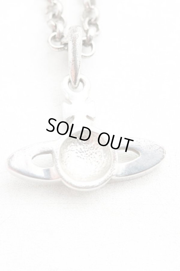 画像2: ヴィヴィアンウエストウッド 中古 / エナメルオーブネックレス  シルバー  H-26-02-15-104-nl-OD-ZH (2)