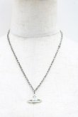 画像5: ヴィヴィアンウエストウッド 中古 / エナメルオーブネックレス  シルバー  H-26-02-15-104-nl-OD-ZH (5)