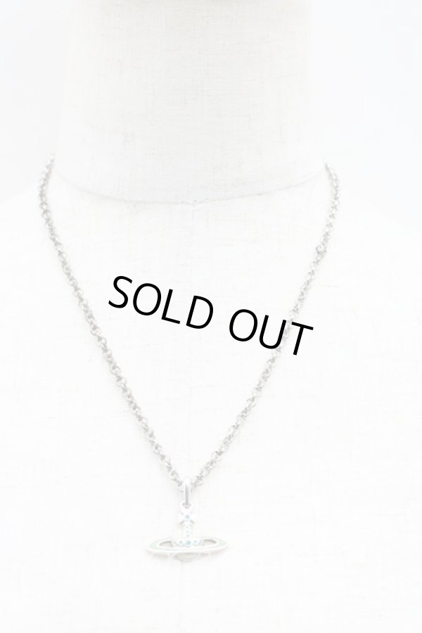 画像5: ヴィヴィアンウエストウッド 中古 / エナメルオーブネックレス  シルバー  H-26-02-15-104-nl-OD-ZH (5)