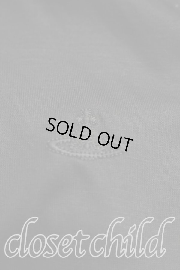 画像6: ヴィヴィアンウエストウッド 中古 / 単色オーブ刺繍ギャザーカットソーワンピ 2（9号相当） 黒  H-26-02-15-011-op-OD-ZH (6)