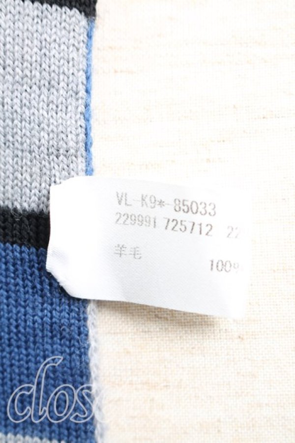 画像3: ヴィヴィアンウエストウッド MAN 中古 / チェッカーオーブマフラー  青  H-26-02-15-117-gd-OD-ZH (3)