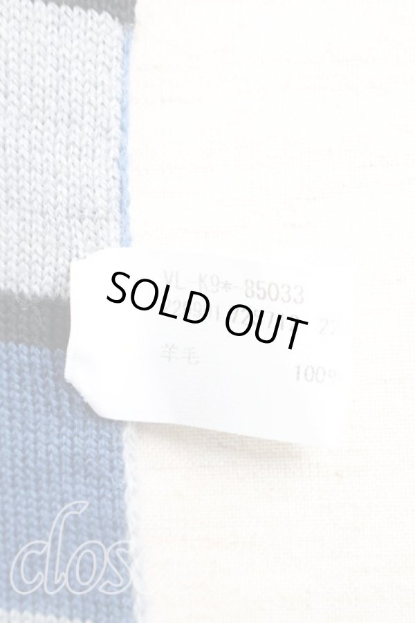 画像3: ヴィヴィアンウエストウッド MAN 中古 / チェッカーオーブマフラー  青  H-26-02-15-117-gd-OD-ZH (3)