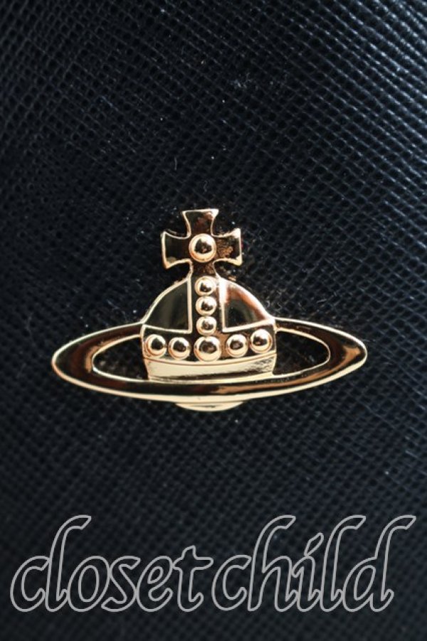 画像4: ヴィヴィアンウエストウッド 中古 / サフィアーノモバイルポーチ  黒  H-26-02-15-128-gd-OD-ZH (4)