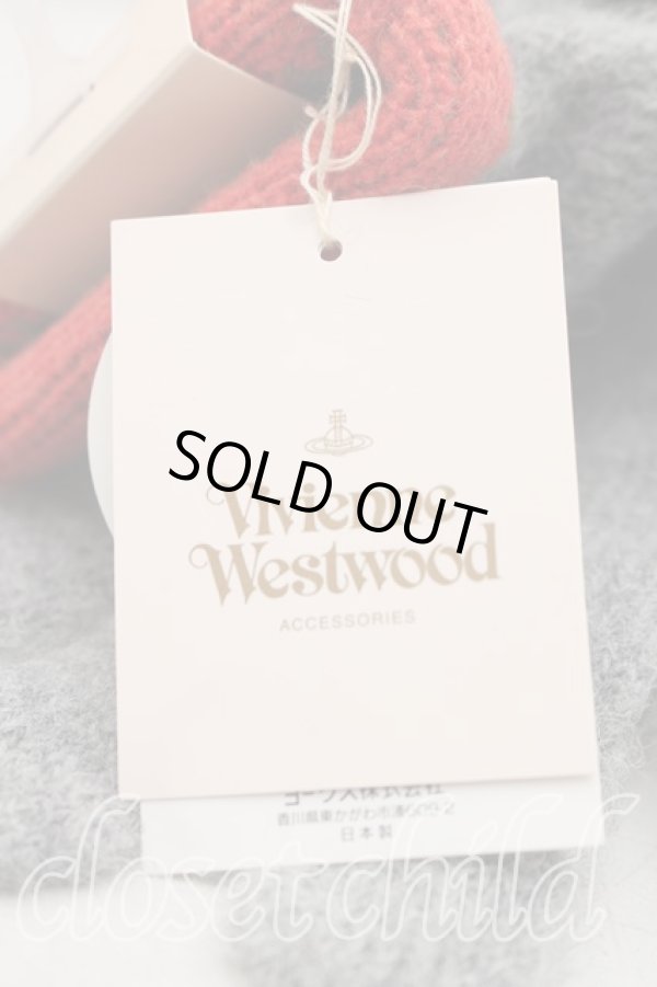 画像3: ヴィヴィアンウエストウッド 中古 / カラーオーブ刺繍手袋  灰  H-26-02-15-132-gd-OD-ZH (3)