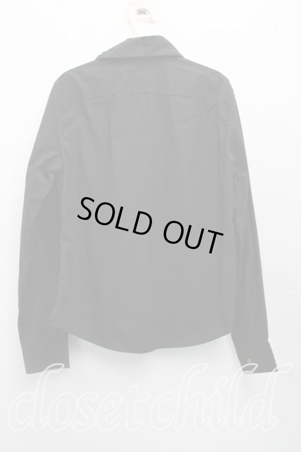 画像2: ヴィヴィアンウエストウッド 中古 / カラーオーブ刺繍シャツ III(11号相当） 黒  H-26-02-22-020-bl-OD-ZH (2)