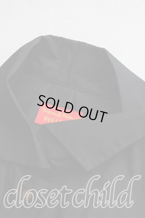 画像6: ヴィヴィアンウエストウッド 中古 / カラーオーブ刺繍シャツ III(11号相当） 黒  H-26-02-22-020-bl-OD-ZH (6)