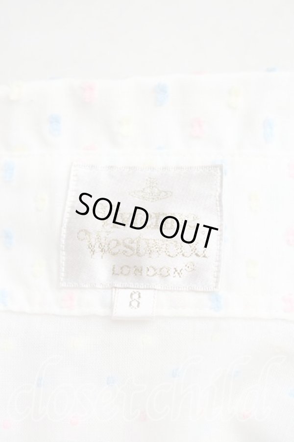 画像3: ヴィヴィアンウエストウッド 中古 / スノードット半袖ブラウス UK8（7号相当） 白  H-26-02-22-021-bl-OD-ZH (3)