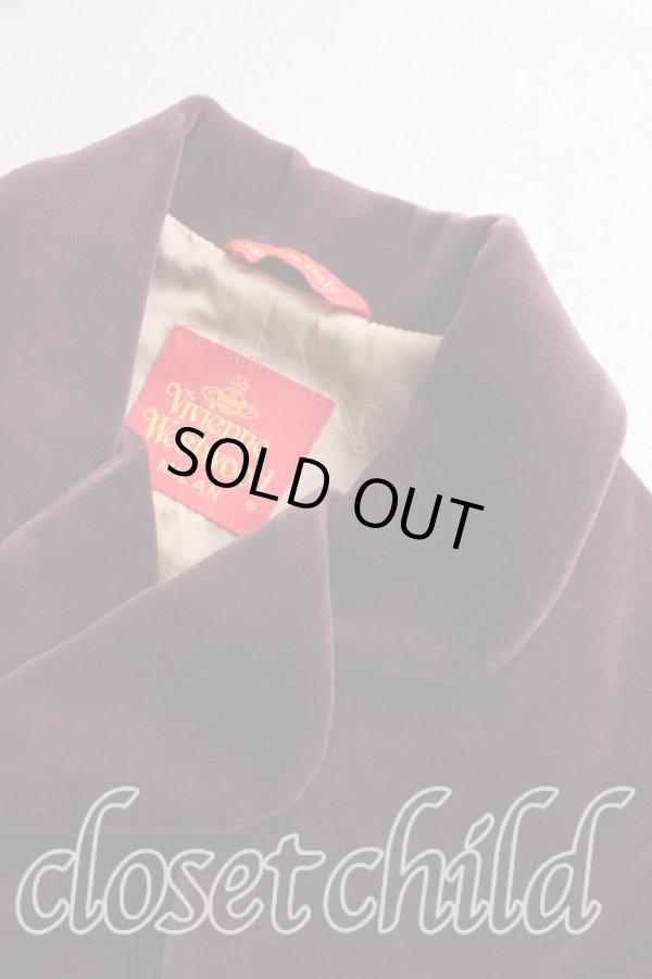 画像7: ヴィヴィアンウエストウッド 中古 / 別珍ベッティーナジャケット 40（9号相当） ボルドー  H-26-02-22-002-jc-OD-ZH (7)