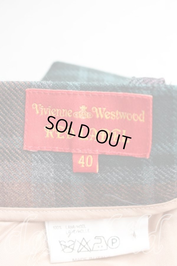 画像3: ヴィヴィアンウエストウッド 中古 / タータンチェックフレアスカート 40（9号相当） 茶ｘ緑  H-26-02-22-022-sk-OD-ZH (3)