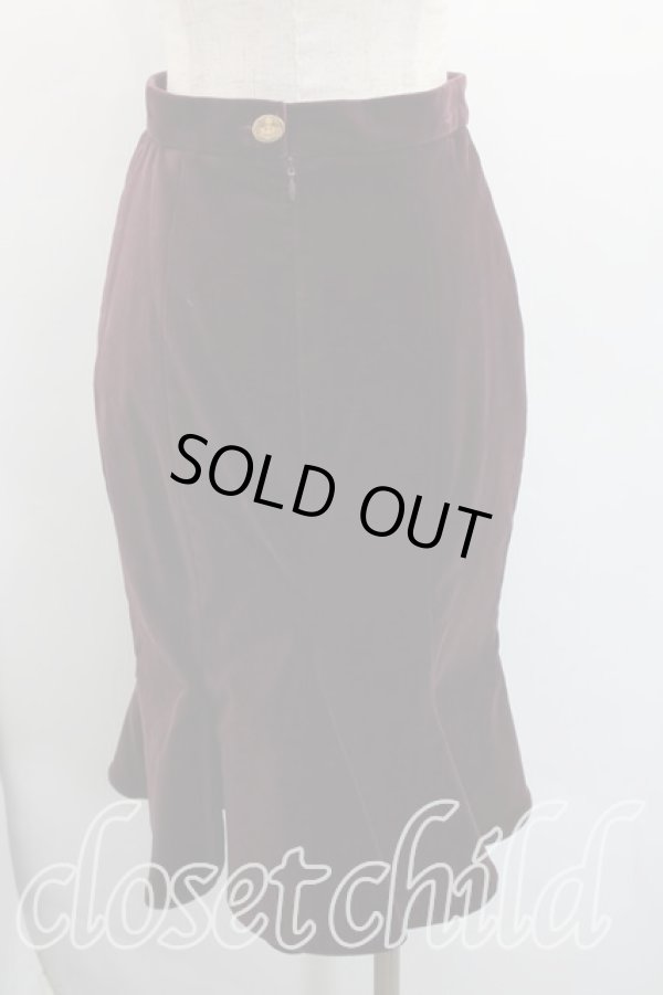 画像2: ヴィヴィアンウエストウッド 中古 / 別珍フレアスカート 42（11号相当） ボルドー  H-26-02-22-023-sk-OD-ZH (2)