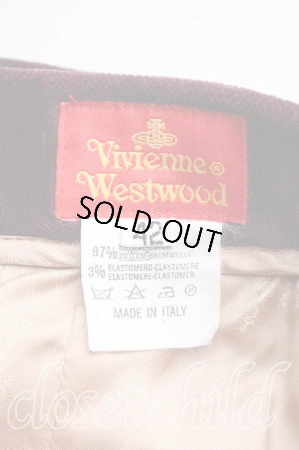 画像3: ヴィヴィアンウエストウッド 中古 / 別珍フレアスカート 42（11号相当） ボルドー  H-26-02-22-023-sk-OD-ZH (3)