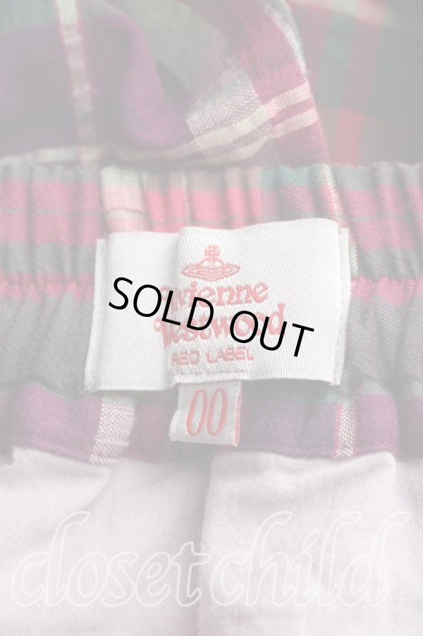 画像3: ヴィヴィアンウエストウッド 中古 / タータンチェックマキシスカート 00（ワンサイズ） 紫  H-26-02-22-027-sk-OD-ZH (3)