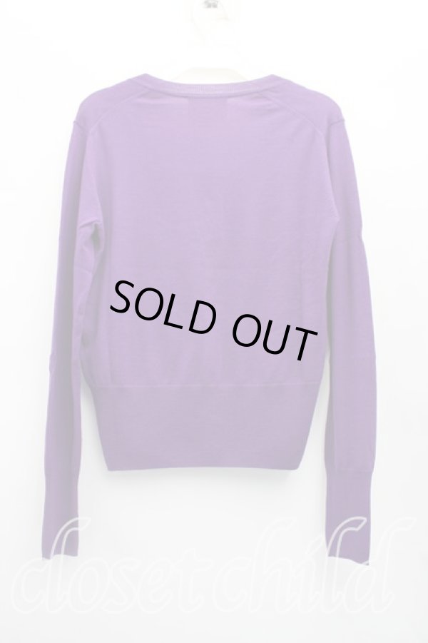 画像2: ヴィヴィアンウエストウッド 中古 / オーブ刺繍カーディガン 00（ワンサイズ） 紫  H-26-02-22-042-to-OD-ZH (2)