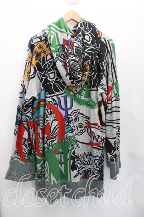 画像2: ヴィヴィアンウエストウッド 中古 / 裏毛FRAT HOUSEプリント 00（ワンサイズ） マルチ  H-26-02-22-044-to-OD-ZH (2)