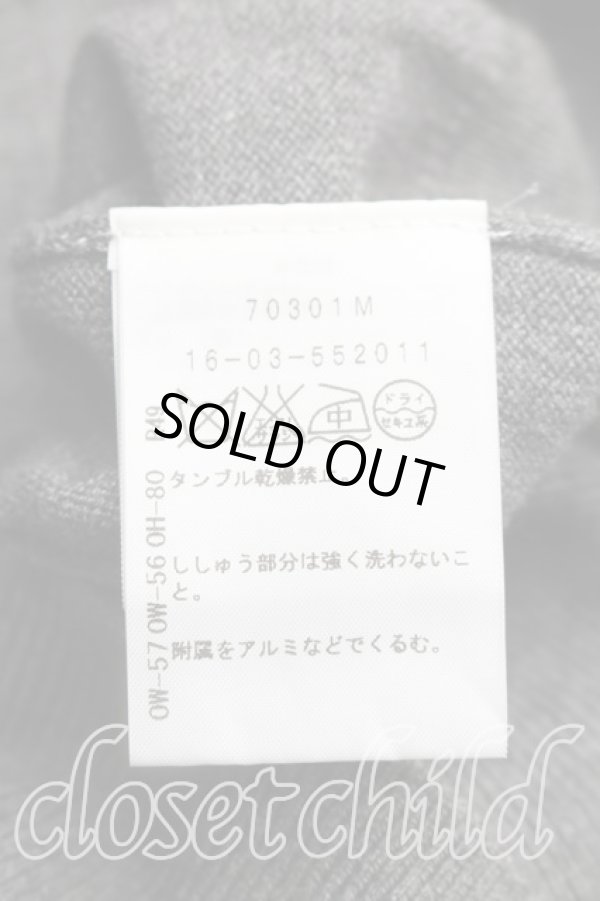 画像4: ヴィヴィアンウエストウッド 中古 / 単色オーブ刺繍タイフロントニット 2（9号相当） 灰  H-26-02-22-047-to-OD-ZH (4)
