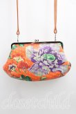 画像2: ヴィヴィアンウエストウッド 中古 / RUSSIAN TEXTILES FLORALガマ口バッグ  オレンジ  H-26-02-22-053-ba-OD-ZH (2)