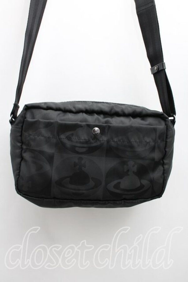 画像2: ヴィヴィアンウエストウッド 中古 / チェッカーORBショルダーバッグ  ブラック×レッド  H-26-02-22-058-ba-IG-ZH (2)