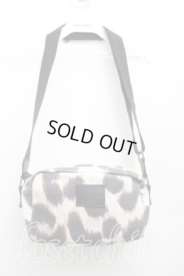 画像3: ヴィヴィアンウエストウッド 中古 / レオパードショルダーバッグ  ブラック×オフホワイト  H-26-02-22-060-ba-IG-ZH (3)