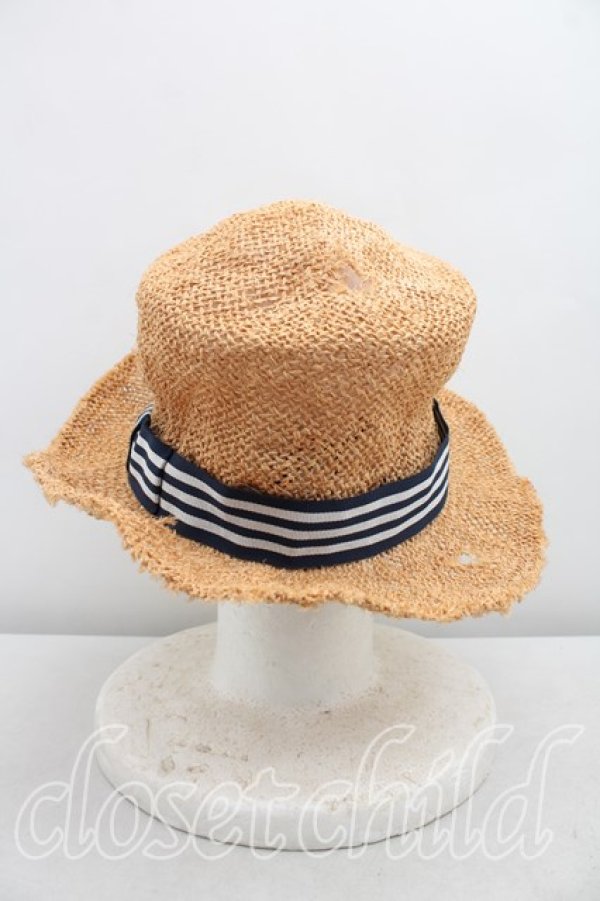 画像3: ヴィヴィアンウエストウッド MAN 中古 / ダメージストローハット  ナチュラル  H-26-02-22-067-ha-OD-ZH (3)