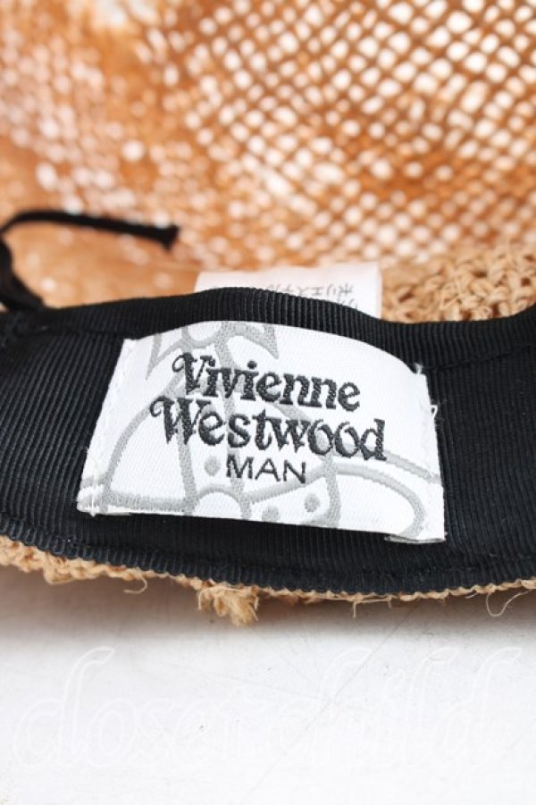 画像4: ヴィヴィアンウエストウッド MAN 中古 / ダメージストローハット  ナチュラル  H-26-02-22-067-ha-OD-ZH (4)