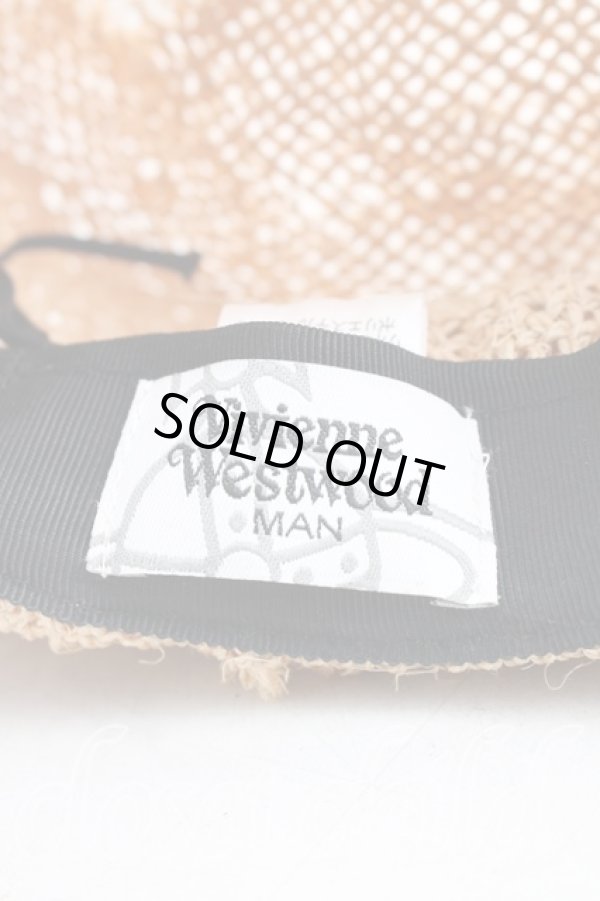 画像4: ヴィヴィアンウエストウッド MAN 中古 / ダメージストローハット  ナチュラル  H-26-02-22-067-ha-OD-ZH (4)